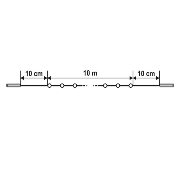 HOME KSIW100WW sorolható fényfüzér, 10 méter , 100db melegfehér LED, fehér vezeték, kül- és beltéri kivitel