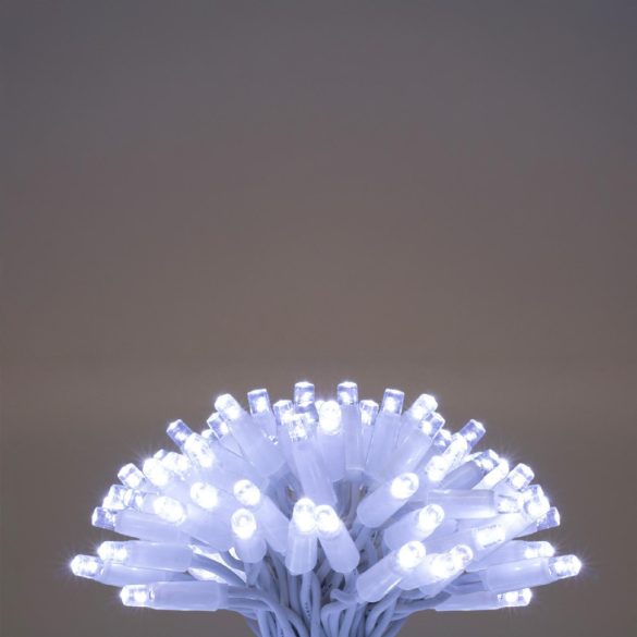 HOME KSIW200WH sorolható fényfüzér, 20 méter , 200db hidegfehér LED, fehér vezeték, kül- és beltéri kivitel