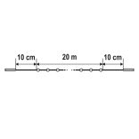 HOME KSIW200WH sorolható fényfüzér, 20 méter , 200db hidegfehér LED, fehér vezeték, kül- és beltéri kivitel