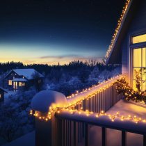   HOME KSIW200WW sorolható fényfüzér, 20 méter , 200db melegfehér LED, fehér vezeték, kül- és beltéri kivitel