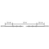 Home KSI 100/WW LED-es fényfüzér, 10 m / 100 db melegfehér LED, állófényű, fekete vezeték, kül- és beltéri kivitel