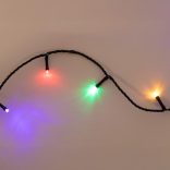 Home LED248M LED fényfüzér, 240db színes LED, 23,9m hosszúságú, 8 program időzítővel, zöld vezeték, adapteres tápellátás, kül- és beltéri kivitel