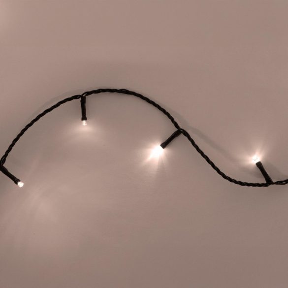 Home LED248WW LED fényfüzér, 240db melegfehér LED, 23,9m hosszúságú, 8 program időzítővel, zöld vezeték, adapteres tápellátás, kül- és beltéri kivitel