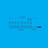 iSparkle LEDS120DV LED-es fényfüzér, 11,9 m / 120 db RGB LED, gömb, applikációval vezérelhető, smart, kül- és beltéri kivitel
