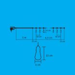 Home LPL 10 PAPAYA filament LED-es fényfüzér, 4,5 m / 10 db melegfehér filament LED, víztiszta búra, sorolható, fekete gumivezeték, adapter, kül- és beltéri kivitel