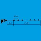 Home LPL 30M fényfüzér, 30 db LED gömb, színes, IP44, kültéri, beltéri