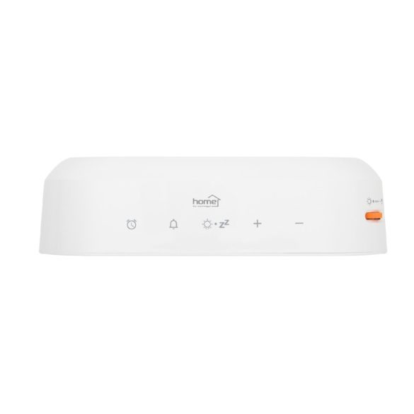 HOME LTC06 ébresztőóra, USB töltőkimenet, fehér kijelző, két ébresztési időpont, hőmérséklet és páratartalom mérés