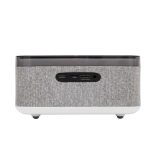 HOME LTCR06 multimédia lejátszó és ébresztőóra, 2x5 Watt, Qi telefontöltés, Bluetooth TWS, FM rádió, LED kijelző, beépített akkumulátor
