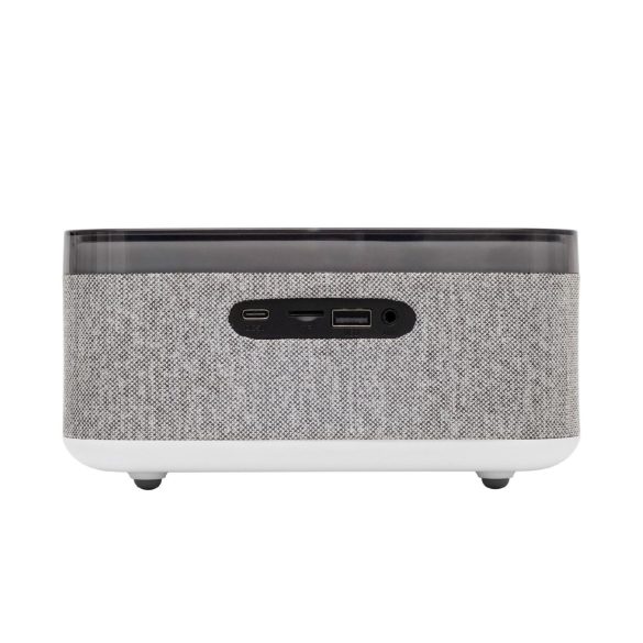 HOME LTCR06 multimédia lejátszó és ébresztőóra, 2x5 Watt, Qi telefontöltés, Bluetooth TWS, FM rádió, LED kijelző, beépített akkumulátor