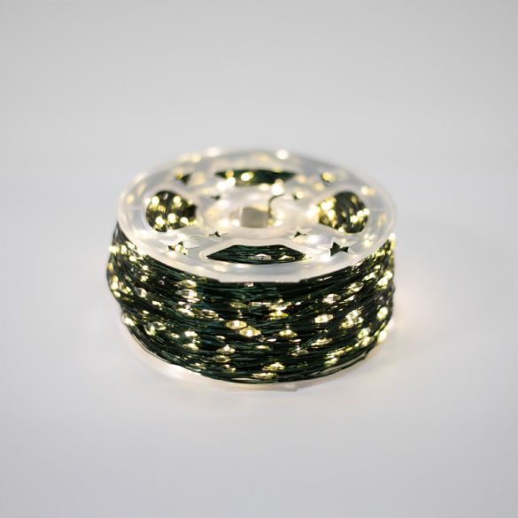 HOME ML1500WW micro LED-es fényfüzér, 150 m, 1500db melegfehér micro LED, 8 program, időzítés, hálózati adapter, távirányító, kül- és beltéri kivitel