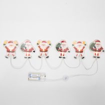   Home MLS6 LED-es mikulás fényfüzér, szilikon, 6db melegfehér LED, elemes tápellátás, beltéri kivitel