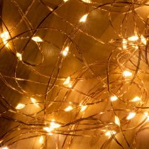   Home ML 150/WW micro LED-es fényfüzér-köteg, 150 db melegfehér micro LED, 6 ágú, vékony, ezüstszínű vezeték, hálózati adapter, kül- és beltéri kivitel