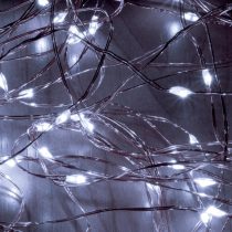   Home ML 200/WH micro LED-es fényfüzér-köteg, 200 db hidegfehér micro LED, 10 ágú, vékony, ezüstszínű vezeték, hálózati adapter, kül- és beltéri kivitel