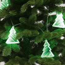   Home MRLC 6/T LED-es tükördísz fényfüzér, 1 m / 72 db hidegfehér LED, alagúthatású fenyődísszel, állófényű, átlátszó vezeték, elemes, beltéri kivitel