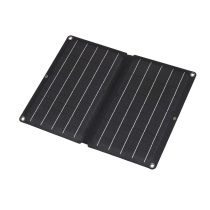   HOME MSC10W hordozható napelemes USB töltő, összecsukható, 10Watt, 2xUSB, LED töltésjelző, felakasztható, tartozék karabinerekkel