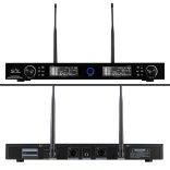 SAL MVN 910 vezeték nélküli mikrofonszett, digitális zajszűrés, 2x100 csatorna, ~140 m hatótáv, UHF frekvenciasáv, rack kompatibilis