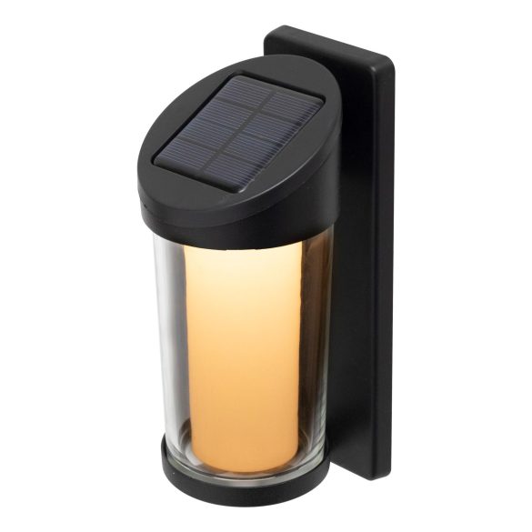 HOME MX653 napelemes falilámpa, 1 db melegfehér SMD LED, beépített akkumulátor, időjárásálló kivitel