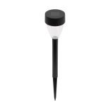 HOME MX657 napelemes kerti lámpa, 15db/display, 1db melegfehér LED, cserélhető akkumulátor, fekete színű