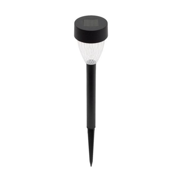 HOME MX657 napelemes kerti lámpa, 15db/display, 1db melegfehér LED, cserélhető akkumulátor, fekete színű