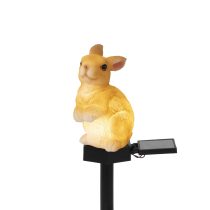   Home MX671N napelemes kerti nyúl lámpa, 1 db melegfehér LED, akkumulátor, műgyanta, leszúrható