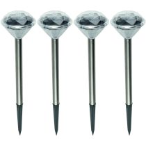 Home Napelemes kerti lámpa,kristály forma 4db  MX 802/4