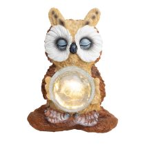   Home MX 637 napelemes kerti lámpa, 1 db melegfehér LED, automatikus, napelem, bagoly