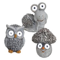   Home MX 639 napelemes kerti lámpa, gomba / bagoly / csiga, 2 db fehér LED, automatikus, akkumulátoros