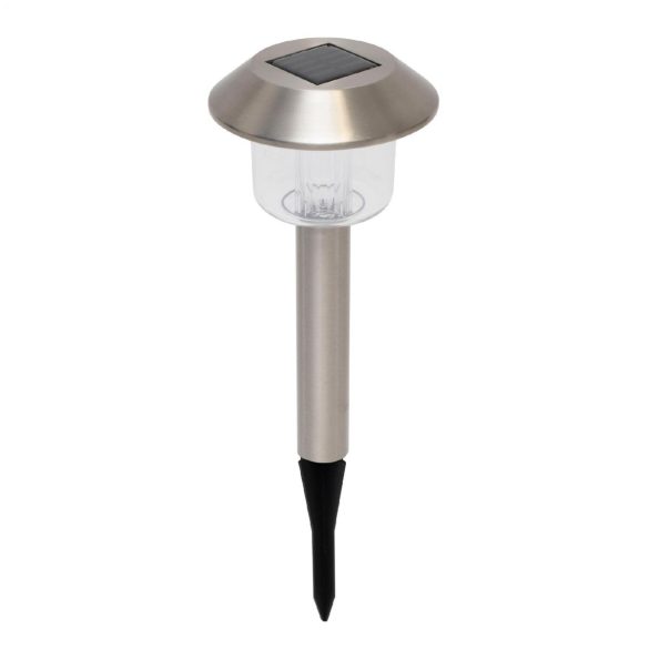 Home MX 762/2 napelemes kerti lámpa, 1 db színváltó LED, rozsdamentes fém, időjárásálló, automatikus, színes