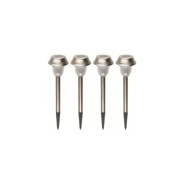 Napelemes kerti lámpa, fém, 4db MX 807/4