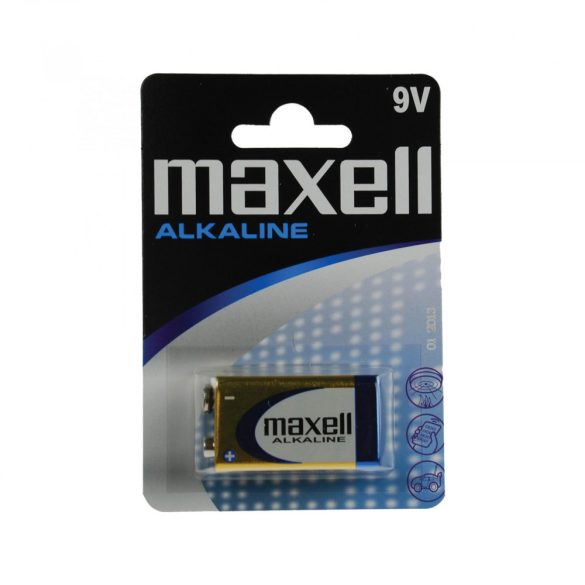Maxell 6LR61 9V elem, alkáli, 1 db/csomag