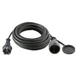 Home NV725BK hosszabbító gumikábel, 25 méter, H07RN-F, zárófedéllel, max. 3500 W, IP44, fekete