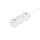 Home NV 14/WH hálózati elosztó, 1,5 m, H05VV-F 3G1,0 mm2 kábel, IP 20 kivitel, 2 védőérintkezős és 2 euro aljzat, max. 3500W, fehér