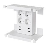 Home NV 4 USB tálcás USB-s elosztó, 4 földelt aljzat, 4 USB aljzat, elforgatható csatlakozódugó, max.3680W,