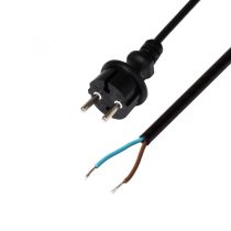   Home N 10-3/1,0 hálózati csatlakozókábel, 3 m, H05RN-F 2 x 1,0 mm2 gumikábel,  IP44 védettség, max.2300W, fekete