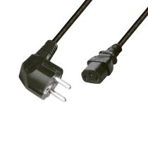   Home N 5 számítógépes hálózati csatlakozókábel, 2 m, H05VV-F 3G0,75 mm2 kábellel, védőérintkezős, max.1380W, fekete