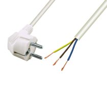   Home N 7 hálózati csatlakozókábel, 2 m, H05VV-F 3G0,75 mm2 kábellel, védőérintkezős, max.1380W, fehér