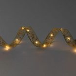 Home RLS10WW LED-es szalag mintákkal, arany színű szalag, 8 funkció, 100db melegfehér LED, 10m hosszú, 5cm széles, elemes tápellátás, beltéri kivitel