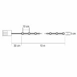 Home RLS10WW LED-es szalag mintákkal, arany színű szalag, 8 funkció, 100db melegfehér LED, 10m hosszú, 5cm széles, elemes tápellátás, beltéri kivitel