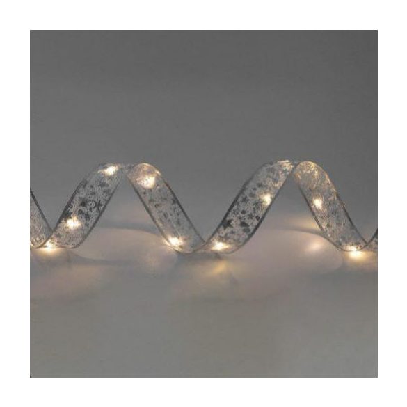 Home RLS15WH LED-es szalag mintákkal, ezüst színű szalag, 8 funkció, 150db hidegfehér LED, 15m hosszú, 5cm széles, adapteres tápellátás, beltéri kivitel