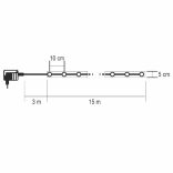 Home RLS15WH LED-es szalag mintákkal, ezüst színű szalag, 8 funkció, 150db hidegfehér LED, 15m hosszú, 5cm széles, adapteres tápellátás, beltéri kivitel