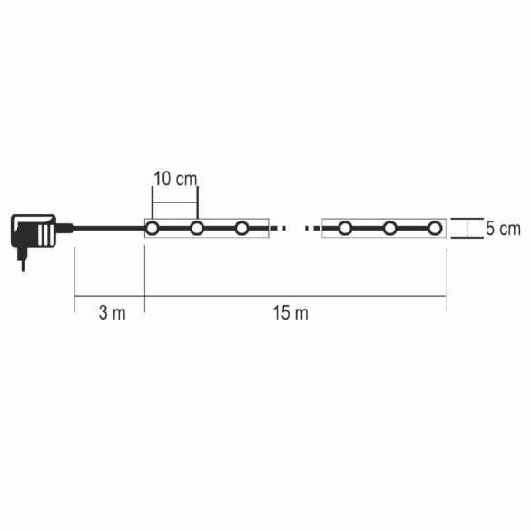 Home RLS15WW LED-es szalag mintákkal, arany színű szalag, 8 funkció, 150db melegfehér LED, 15m hosszú, 5cm széles, adapteres tápellátás, beltéri kivitel