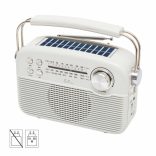 SAL RPR9 napelemes rádió multimédia lejátszóval, FM-AM-SW rádió, Bluetooth, USB és microSD csatlakozás, beépített akkumulátor