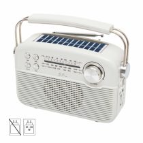   SAL RPR9 napelemes rádió multimédia lejátszóval, FM-AM-SW rádió, Bluetooth, USB és microSD csatlakozás, beépített akkumulátor