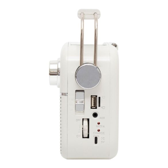 SAL RPR9 napelemes rádió multimédia lejátszóval, FM-AM-SW rádió, Bluetooth, USB és microSD csatlakozás, beépített akkumulátor