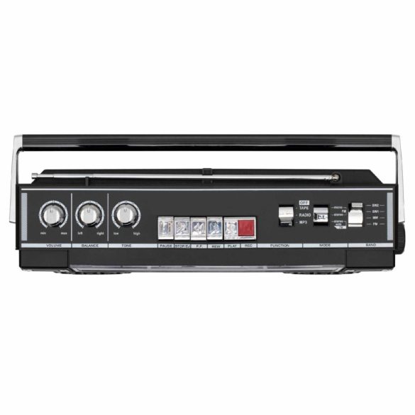 SAL RRT BROOKLYN sztereó kazettás rádiós magnó, Bluetooth, USB, microSD, MP3, felvétel, 4-sávos rádió, multimédia