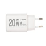HOME SA20PPS USB hálózati gyorstöltő, 20 Watt, 2in1: USB-A + USB-C aljzat, QC + PD + PPS gyorstöltés, GaN technológia