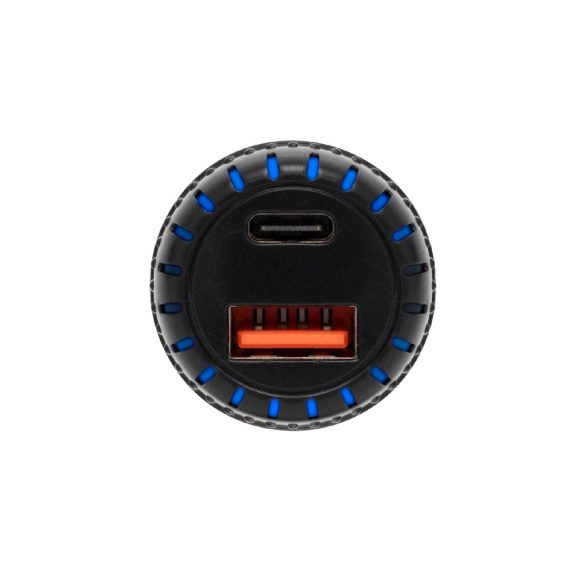 SAL SAU34AC autós USB töltő, 2in1, USB-A, USB-C, gyorstöltő, dupla töltő