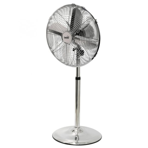 Home SFS 40 álló fém ventilátor, 50 W, 3 fokozat, 40 cm-es lapátátmérő, fém lapátok, 85°-os oszcillálás