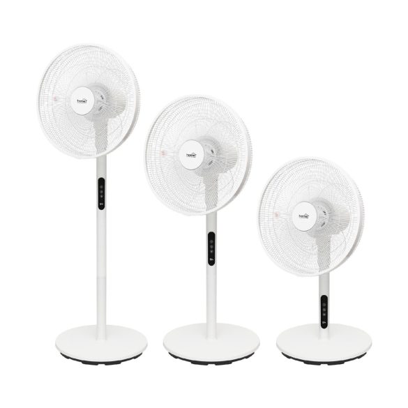 Home SFT40R állóventilátor 3in1, 60 W, 40 cm névleges lapátátmérő, 5 lapát, 4 fokozat, erintőgomb, távirányító, állítható magasság és dőlésszög, LED kijelző