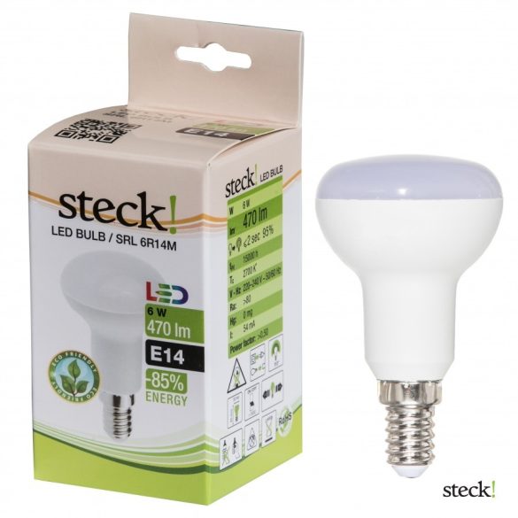 Steck LED fényforrás, izzó 6W, R50, E14 meleg fehér SRL 6R14M